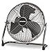Price comparison product image Schallen Gunmetal Grey Black Metal High Velocity Cold Air Circulator Adjustable Floor Fan with 3 Speed Settings (14")