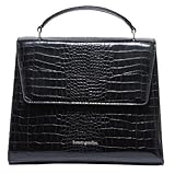 BEAUTYGOODIES Stylish Black Croc Lunch Bag for Women, Medium, Black Cute Insulated Lunch Box, Professional and Chic Lunch Bag for Working Women, Teacher, Nurses, a Great Gift!