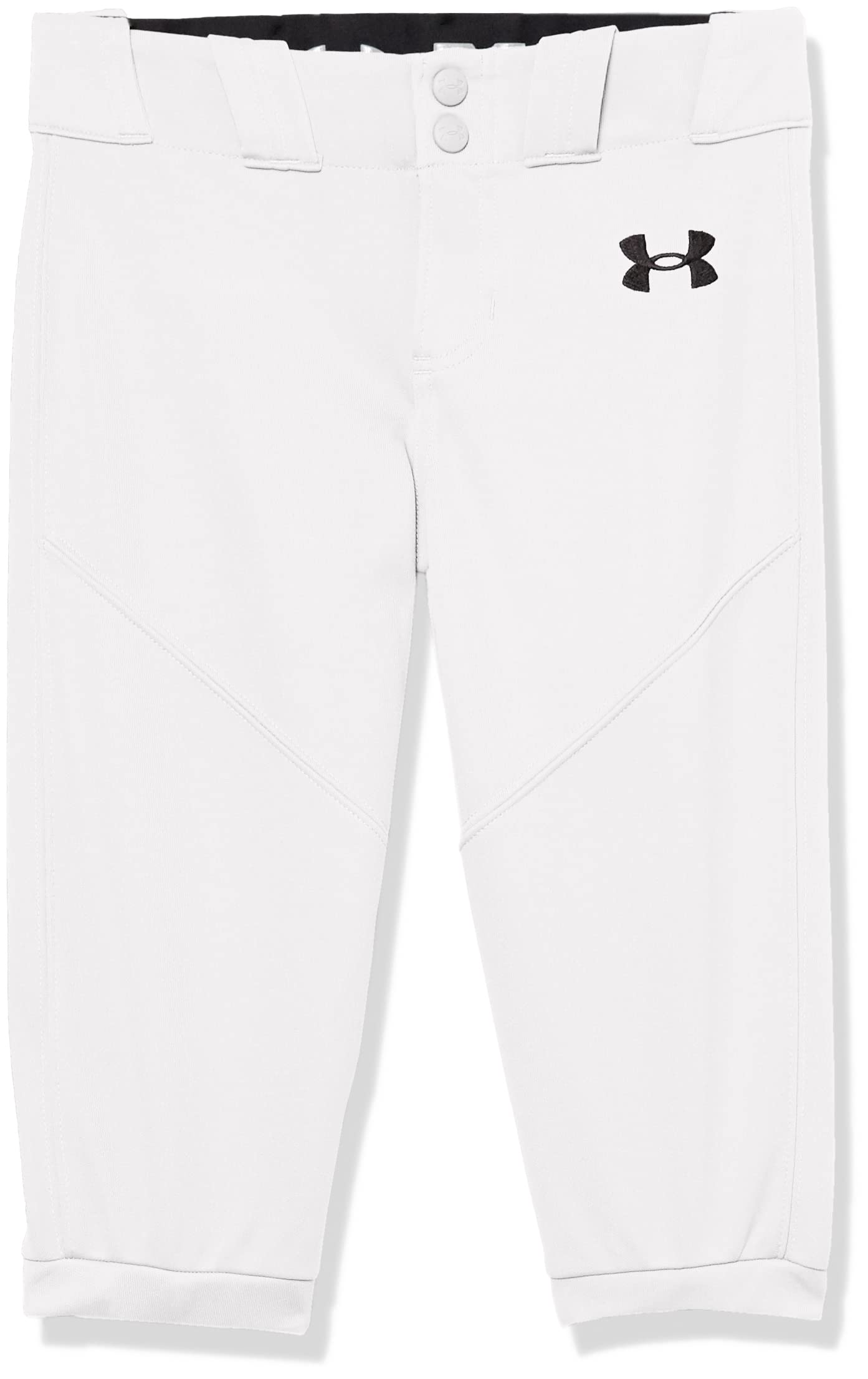Under Armour Boys' Utility Baseball Knicker, (100) White / / Black, Youth Medium