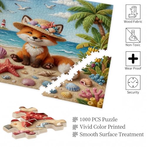 Rompecabezas de madera de 1000 piezas con estampado de animales tropicales para adultos 6