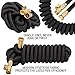 Hospaip 50ft Garden Hose - ALL NEW Expandable Water Hose with Double Latex Core, 3/4 Solid Brass Fittings, Extra Strength Fabric - Flexible Expanding Hose with Metal 8 Function Spray Nozzle