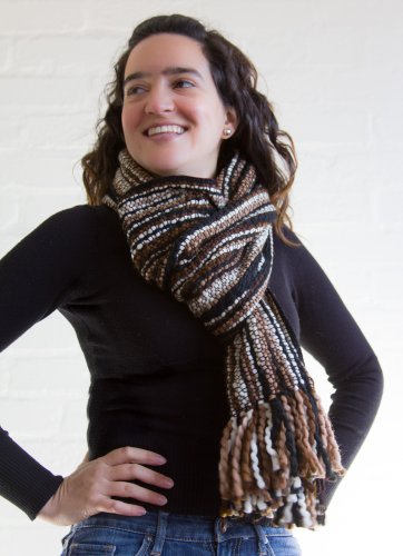 Striped Thick, Long Luxurious Scarf2