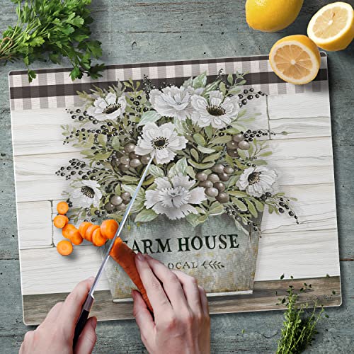 CounterArt-Vintage-Farmhouse-3mm-Tempered-Glass-Cutting-Board-15-x-12-Manufactured-in-the-USA-Serving-Board-Charcuterie-Board-Dishwasher-Safe CounterArt Vintage Farmhouse 3mm Tempered Glass Cutting Board 15 x 12 Manufactured in the USA Serving Board Charcuterie Board Dishwasher Safe