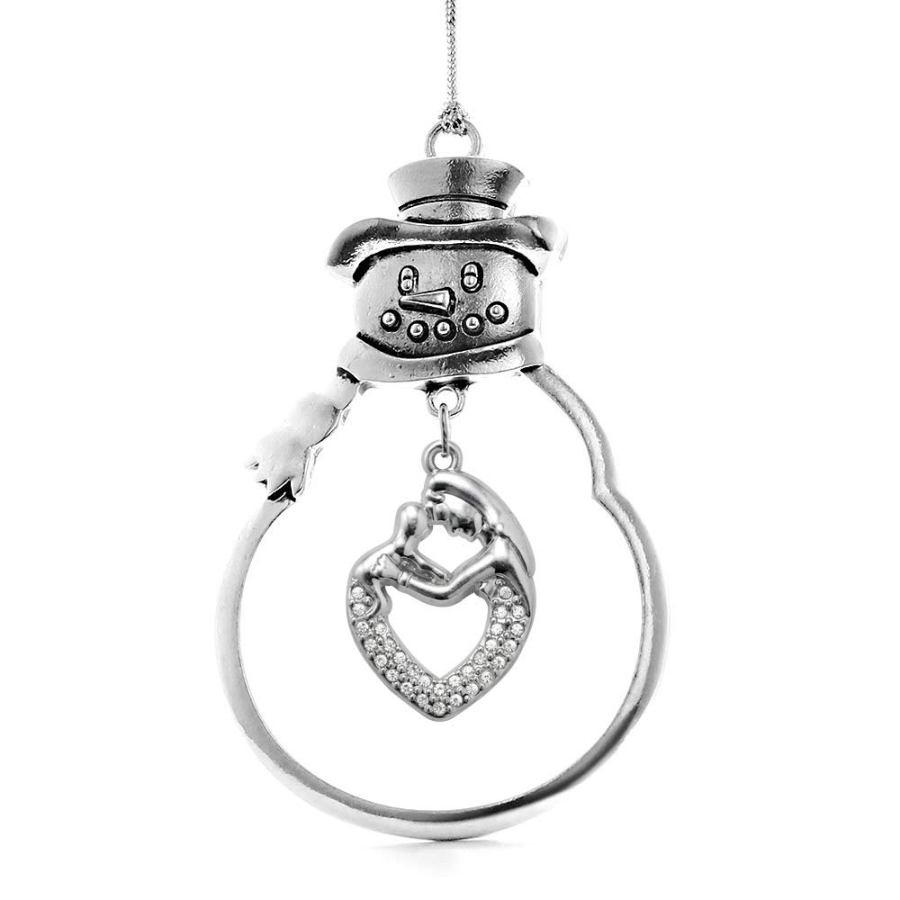 Inspired Silver - Mother and Child - Silver Christmas Ornament - Unique Charm Christmas Tree Ornament - Snowman Hanging Decoration