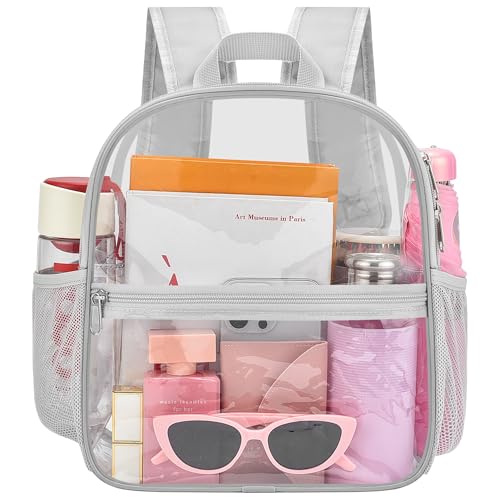 Image of Oraben Small Clear Backpack for Stadium Events Clear Bag Large Stadium Backpack Waterproof 12x6x12 for Concert Sport Work