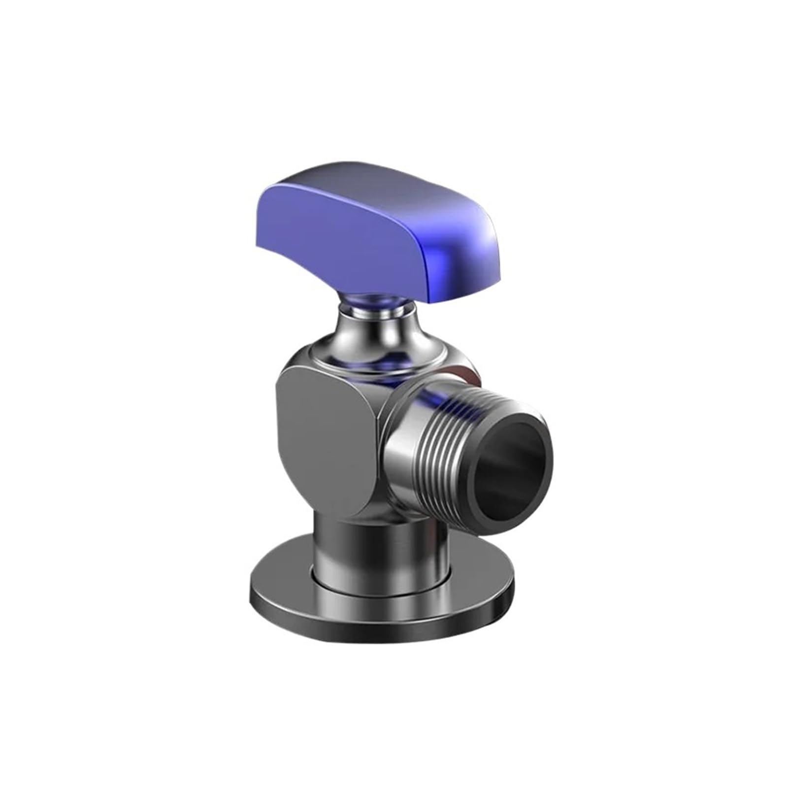 Bvhisehp Blue All Copper Thickened Angle Valve G1/2 Large Flow Ball Core Water Switch(Blue)