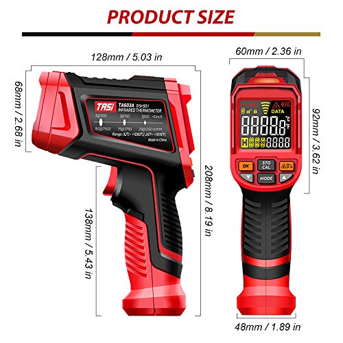 Termômetro, Tomshin TA603A Termômetro infravermelho infravermelho sem contato TA603A Testador de tem