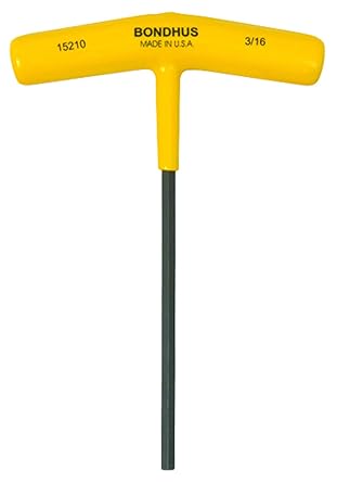 Bondhus 3/16 inches Hex, T-Handle, 6