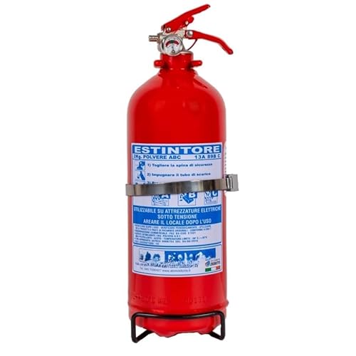 ESTINTORE POLVERE KG 2, OMOLOGATO E CERTIFICATO, ANNO DI COSTRUZIONE 2025 COMPLETO DI SUPPORTO