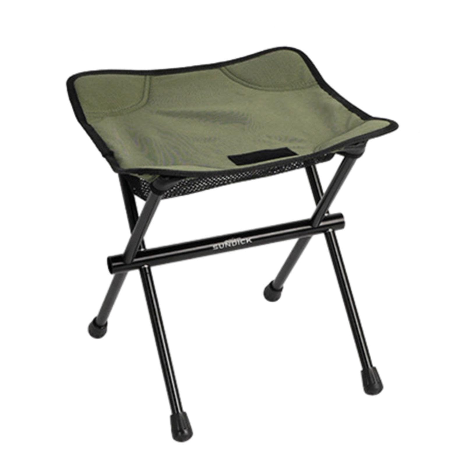 Sgabello pieghevole da campeggio, per adulti, pieghevole, per picnic, viaggi, spiaggia, verde