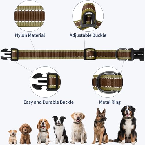 Collar reflectante para perros con acolchado suave tamaño M miniatura 4
