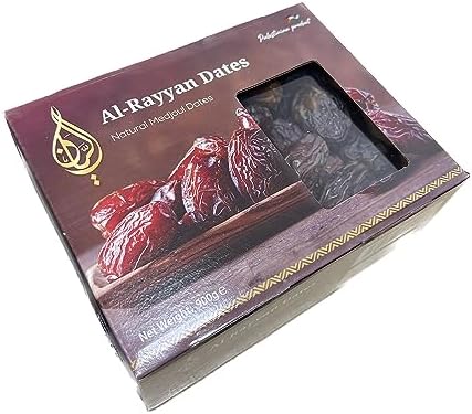 Al-Rayyan Delicious and Juicy Mix Medjool Dates (Box of 900g) - All Natural, No Added Sugar, Free from Additives, Sustainably Grown and Hand-Picked Palestinian Dates