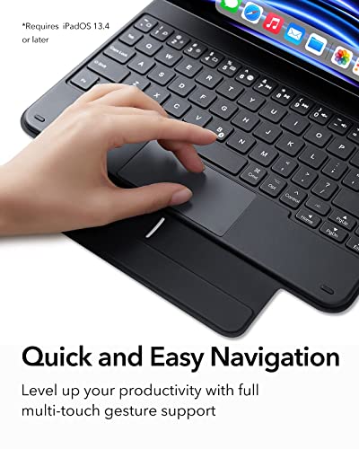 Esr Rebound Magnetic Keyboard Case, Ipad Case With Keyboard Compatible With Ipad Pro 11/Ipad Air 5/4, Easy-Set Floating Cantilever Stand, Precision Multi-Touch Trackpad, Backlit Keys, Black #TOP4