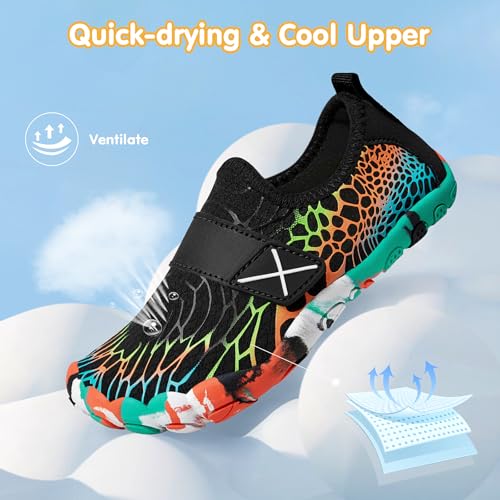 Image of ATHMILE Kids Water Shoes Boys Girls Water Shoes Quick Dry Barefoot Beach Sports Swim Pool Summer Shoes(Little Kid /Big Kid)