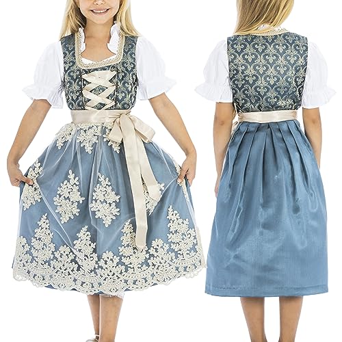 Disfraz Dirndl para Niñas Bavaria Trachten 6-8 Años miniatura 1