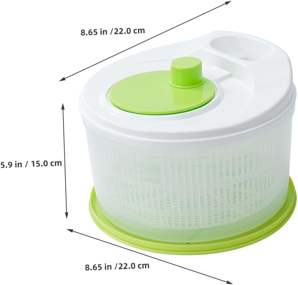 Hemobllo Vegetable Dryer and Slicer Salad Spinner Bowl Fruit Vegetable Drainer Easy to Use Kitchen Utensil Storage Basket