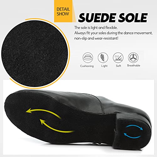 DKZSYIM Men's Latin Dance Shoes Professional Ballroom Tango Waltz Performance Standard Modern Dancing Shoes,Model Men Shoes4