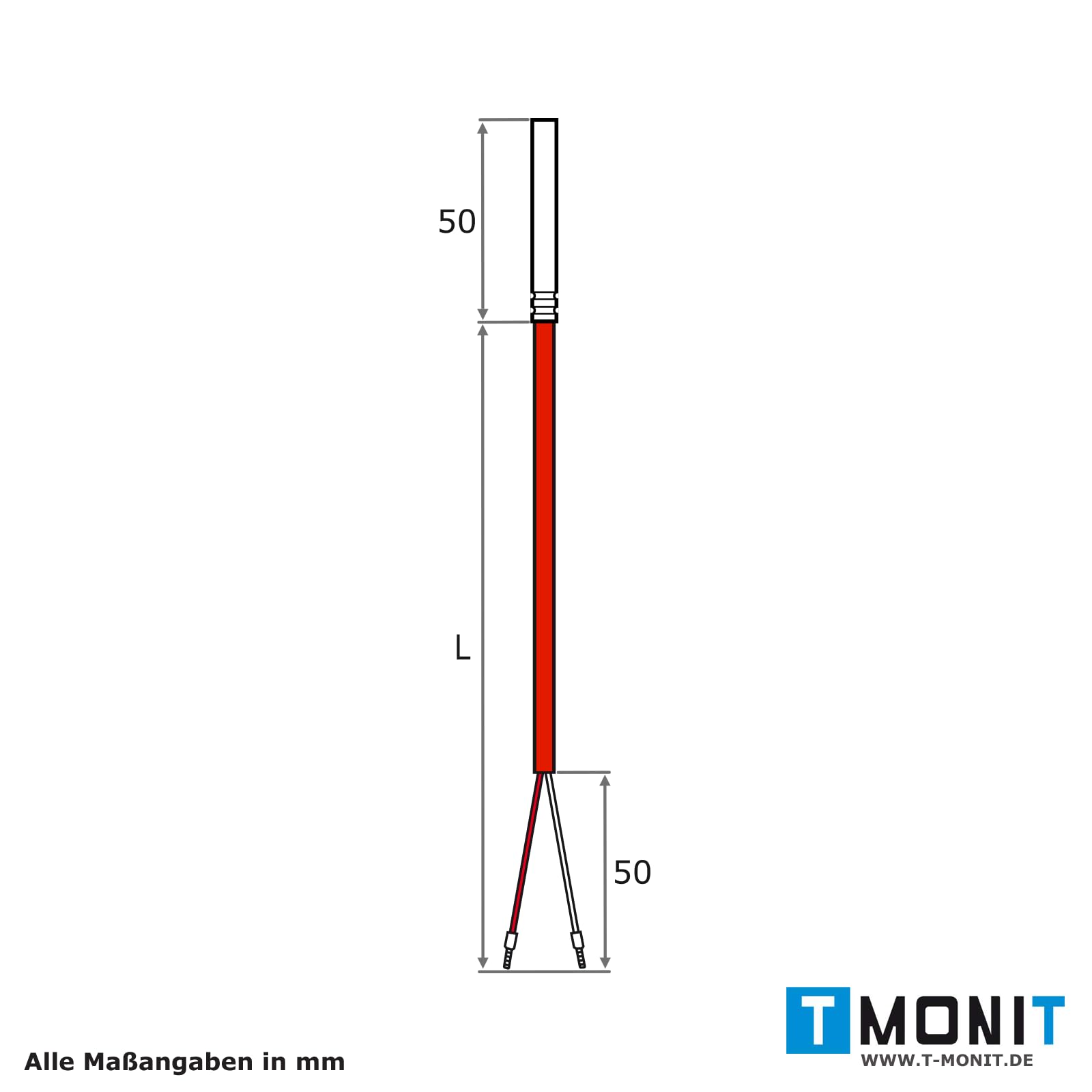 NTC 20K Sonda di Temperatura - Cavo in Silicone 1-20 Metri Sensore Resistenza