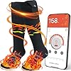 Heated Socks,Upgraded 10000mAh Rechargeable Heated Socks for Men Women, Up to 22 Hours,APP Remote Control,Washable Winter Warm Foot Warmer for Outdoor Work Camping Hiking Skiing Cycling - M