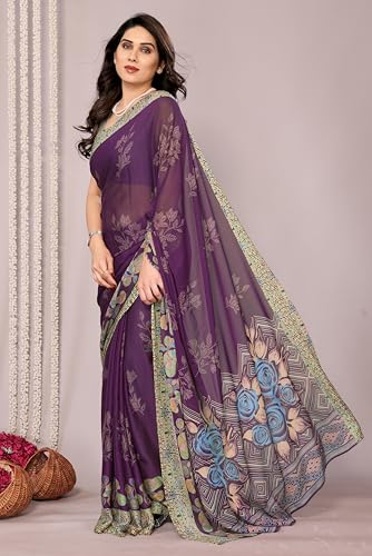 Image of MIRCHI FASHION Saree for Woman Chiffon Tie Dye Printed | Lightweight Daily Wear Women's Sari with Unstitched Blouse Piece (Available in 10 Colors)