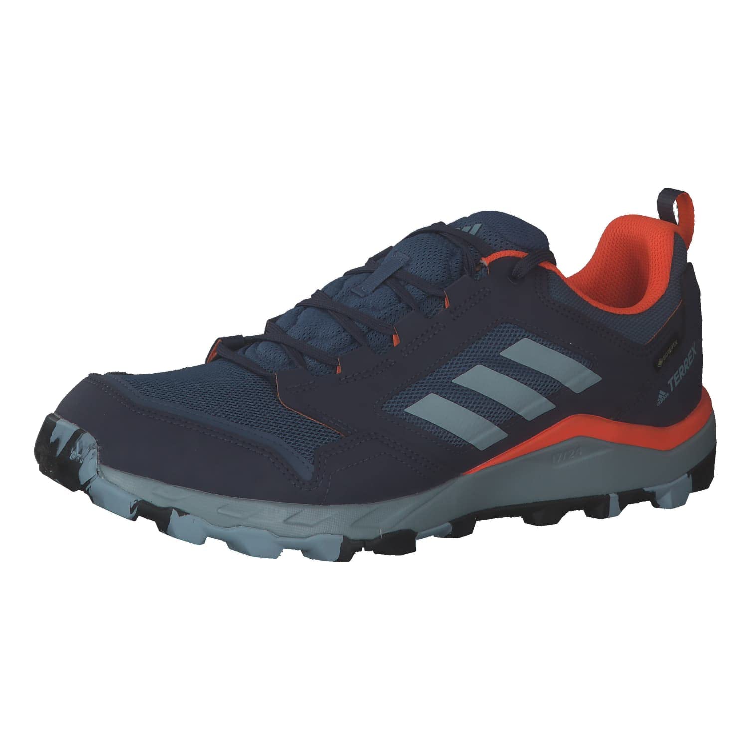 Adidas Herren Tracerocker 2.0 Gore-TEX Trail Running Shoes, Navy/Magic Grey Met/Impact Orange, 45 1/3 EU