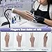 Practice Hand for Acrylic Nails, Flexible Bendable Fake Hand with Adjustable Stand, Nail Training Kit Mannequin Hand for Beginners & Nail Artists(Dark skin tone)