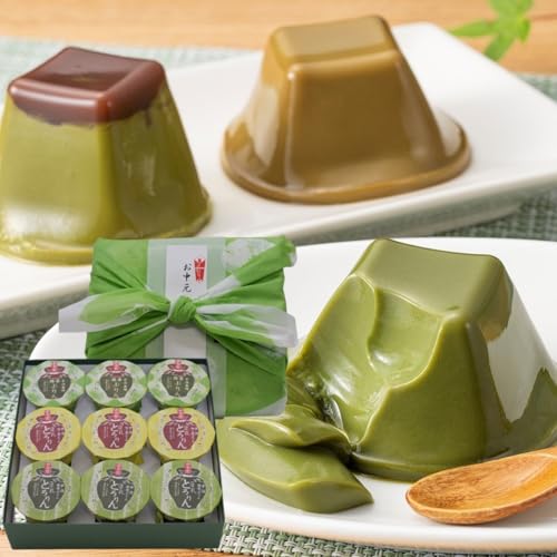 きよ泉 お中元 抹茶プリン ほうじ茶プリン (110g×9個) 宇治金時プリン 風呂敷包み お中元熨斗付き ぷりん 豆乳 洋菓子 抹茶スイーツ デザート 京都 個包装 御中元のサムネイル
