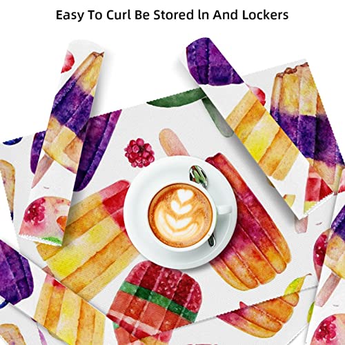 Lot de 6 sets de table fruits d'été résistants pour repas chic - 4