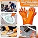 Jecery 6 Pairs Sewer Gloves Plumbing Snake Gloves Abrasion Resistant Drain Cleaning Accessory for Men Women Plumber Tools Orange