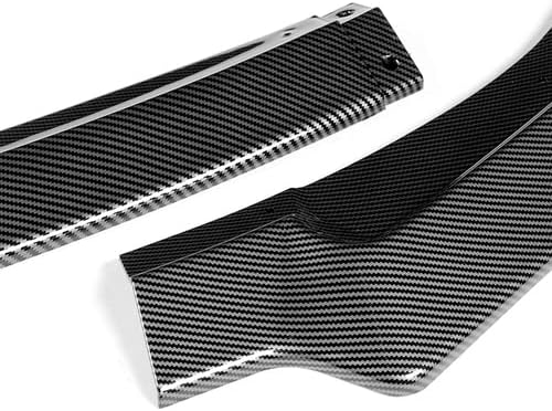 3 Pieces Front Bumper Lip Spoiler Splitter Side Body Kit Trim Protection Compatible with 2018-2023 Kia Stinger, 2019 2020 (Painted Carbon Style)