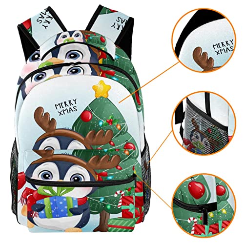 Mochila para portátil de pingüino navideño ideal para viajes urbanos y oficina 3