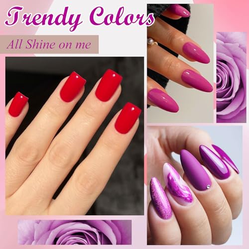 Set de esmalte de uñas gel MEET ACROSS 12 colores miniatura 2