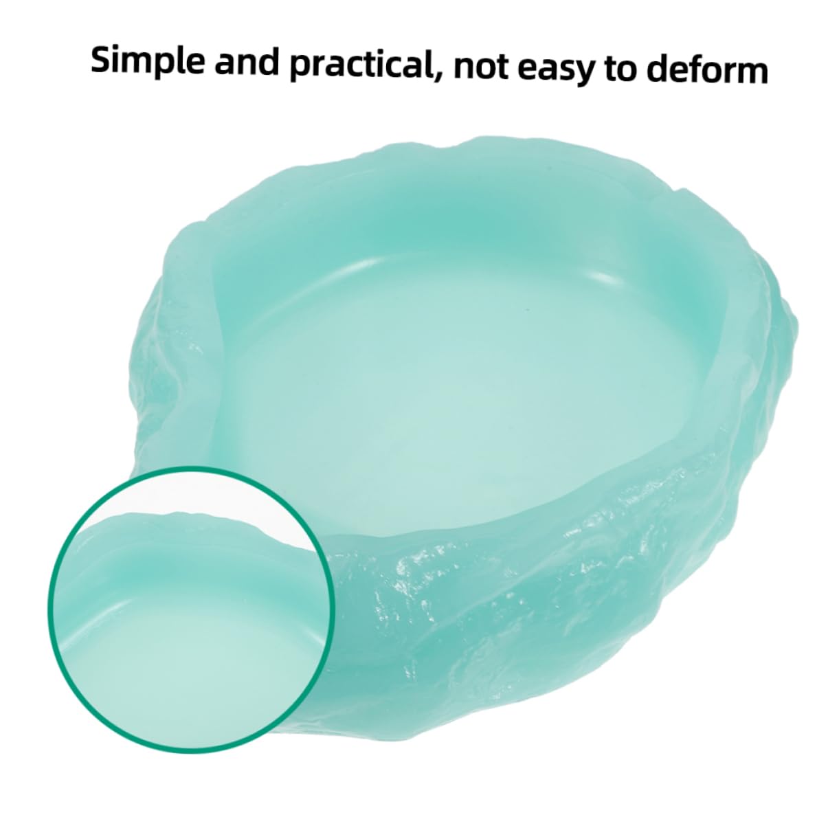 2piezas Tazón Alimentador Luminiscente para Reptiles Cuenco De Resina para Agua y Comida De y Tortugas para Terrarios s