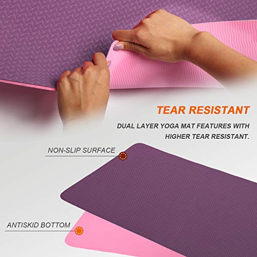 BBD Yogamatte Gymnastikmatte Kork rutschfest schadstofffrei Pilatesmatte Sportmatte Dicke gepolstert für Anfänger zum Yoga Pilates Fitness - Image 4