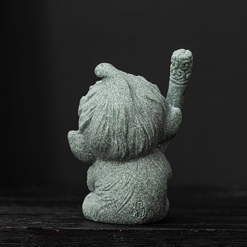 Ręcznie robiona statuetka herbata zwierzę domowe kreatywna urocza mała małpa herbata ozdoby dla zwierząt domowych dekoracja biurka krajobraz statuetka akcesoria do stolika herbacianego dla