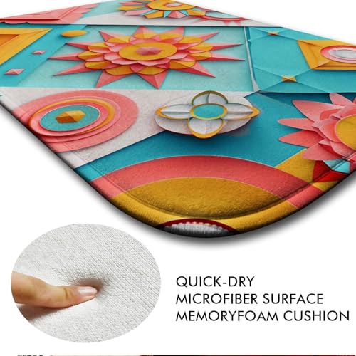 Tapis de bain en mousse à mémoire de forme coloré 107 lavable taille S