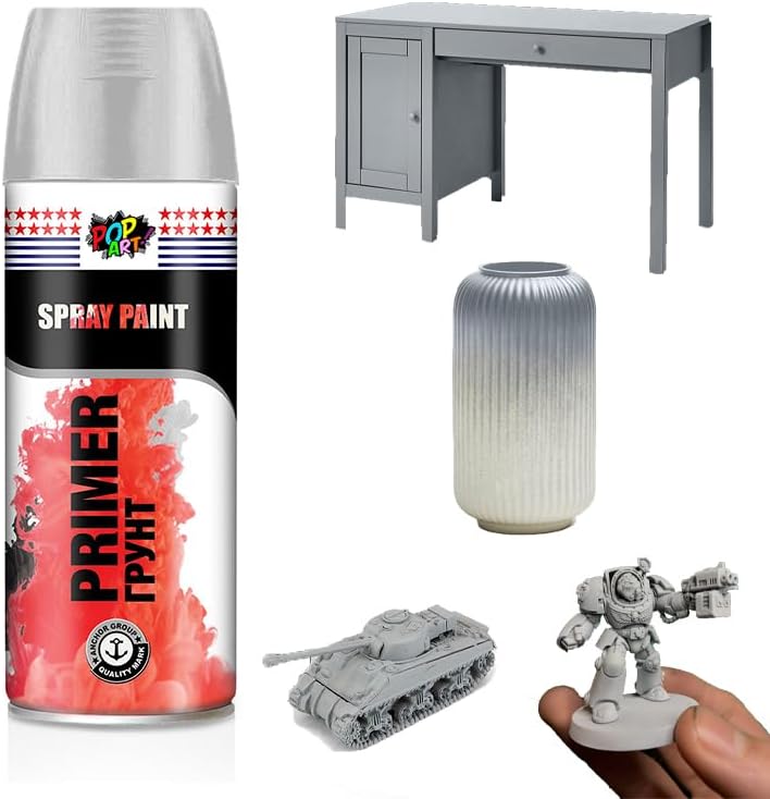 Professional spray primer matt Egypt 400ml black grey white colors for miniatures