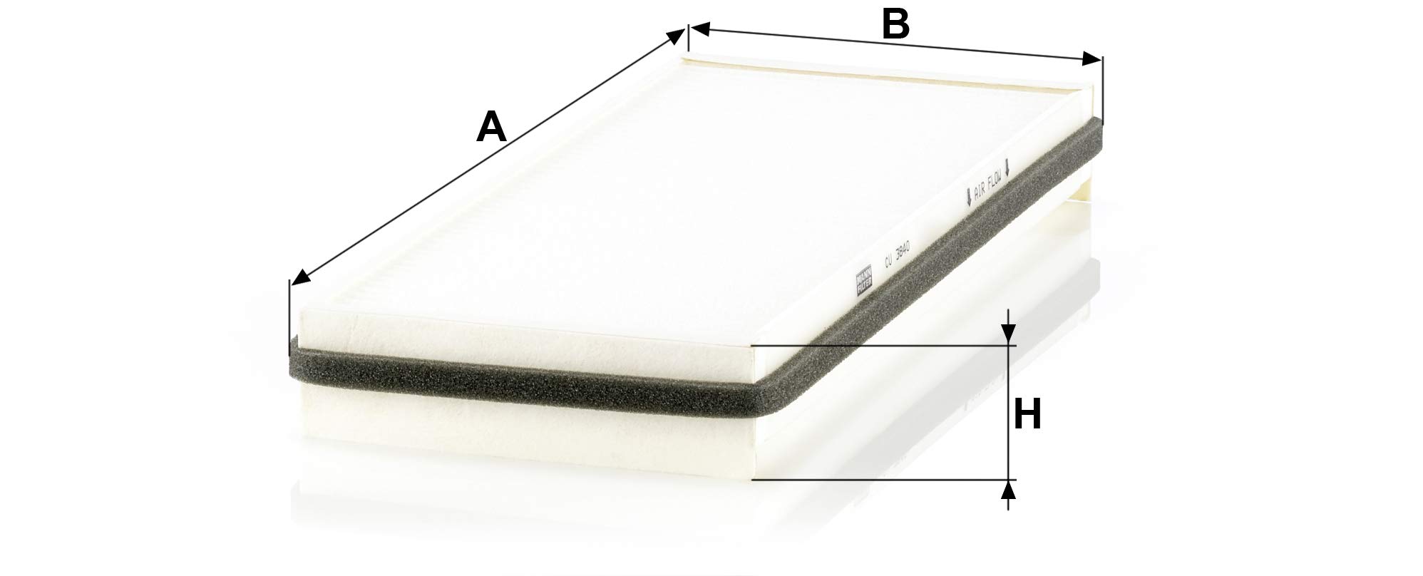 Filtre à Air Habitacle MANN-FILTER CU 3840 - Compatible Renault Espace IV Et Autres