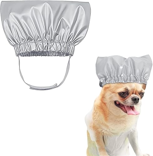 Miniatura 7 de Gorro de ducha para mascotas, gorro de baño para mascotas con correa ajustable, cubiertas para orejas de gatos, reutilizables, para gatos y perros