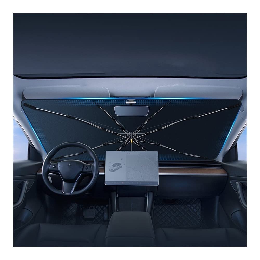 Parasole per Parabrezza Auto Parasole Ombra Auto Parasole Copertura Ombrello Pieghevole Parasole per Modello 3 Y Protezione Sole Finestra Anteriore Parasole (Color : 131 x 69mm)