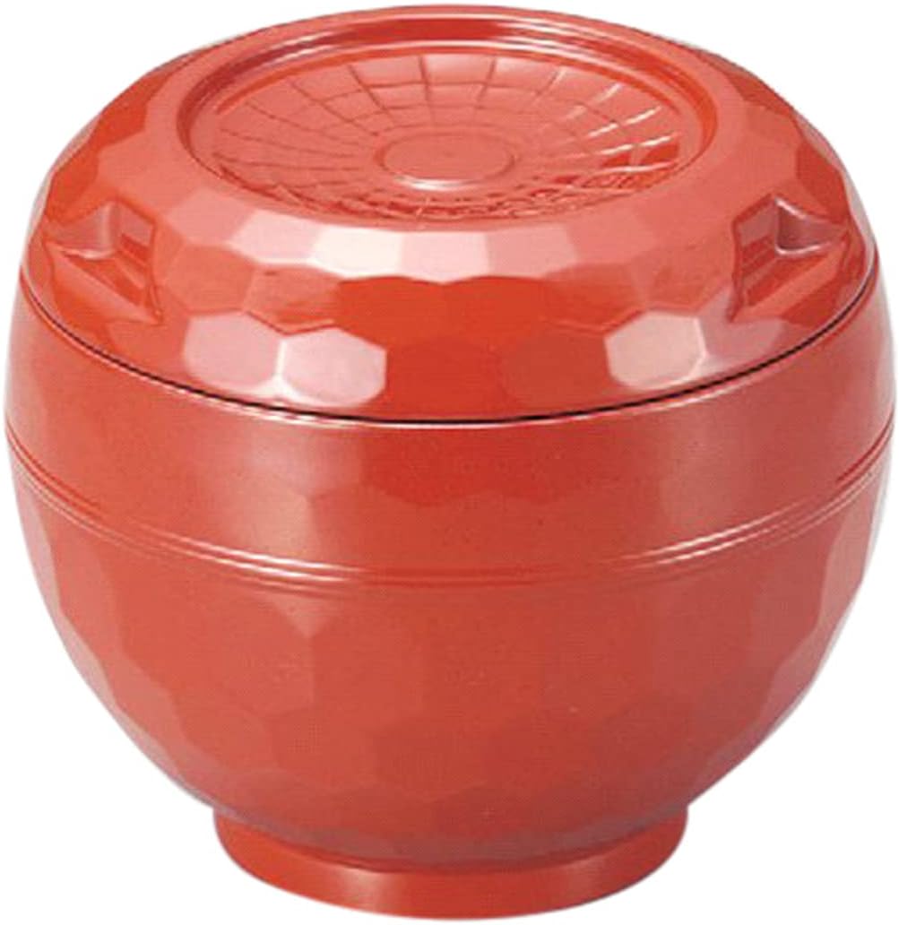 Bowl Tortoise Shell Rice Bowl Vermilion [12.2φ x 9.5cm / Inner Dimensions 11φ x 7.5cm] (7-303-7), ABS Resin, Restaurant, Ryokan, Lacquerware, Japanese Tableware, Restaurant, Commercial Use