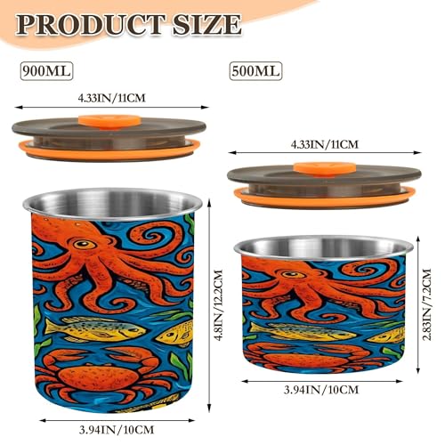 Contenedor hermético para café de acero inoxidable 17 oz miniatura 3