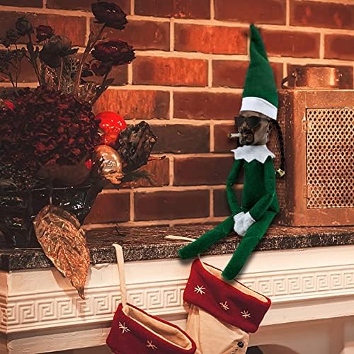 AUFANK Snoop Dogg Elf on the Shelf 11.81in, Snoop on a Stoop Christmas Elf Doll, Snoop on a Stoop, Snoop Elf on the Shelf, Snoop on the Shelf, Elf on the Shelf, 2023 Upgrade Resin, New