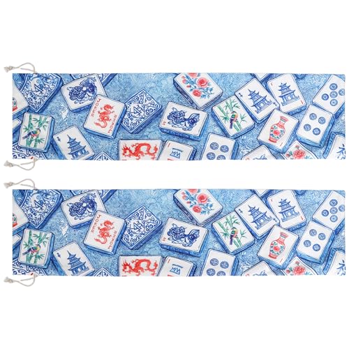 Sitsink Mahjong Rack Bag for Storage - 2 Pcs Mahjong Racks Bags for Mah Jongg Racks Pusher 26x7.1 Inch, Protective Sleeve for Mah jong Racks (Empty Bag Only)