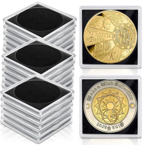 24 Piezas Porta Monedas Dólar Plata Plástico con 5 Gomas Ajustables miniatura 1