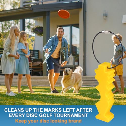2 Sets Repair Tool for Disc Golf, Disc Golf Edge Maintenance Tool with 2PCS Towels, Outdoor Sports Disc Golf Repair & Cleaning Tool for Flying Discs Accessories for Scratch Stains Repair Polishing