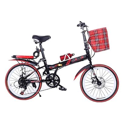 Zusammenklappbares Auto Geschwindigkeitsänderung Auto 20 Zoll zusammenklappbares Fahrrad Scheibenbremse Fahrrad Männer und Frauen Mini Student Ultraleichtes tragbares Fahrrad (Farbe: Weiss, – Bild 3