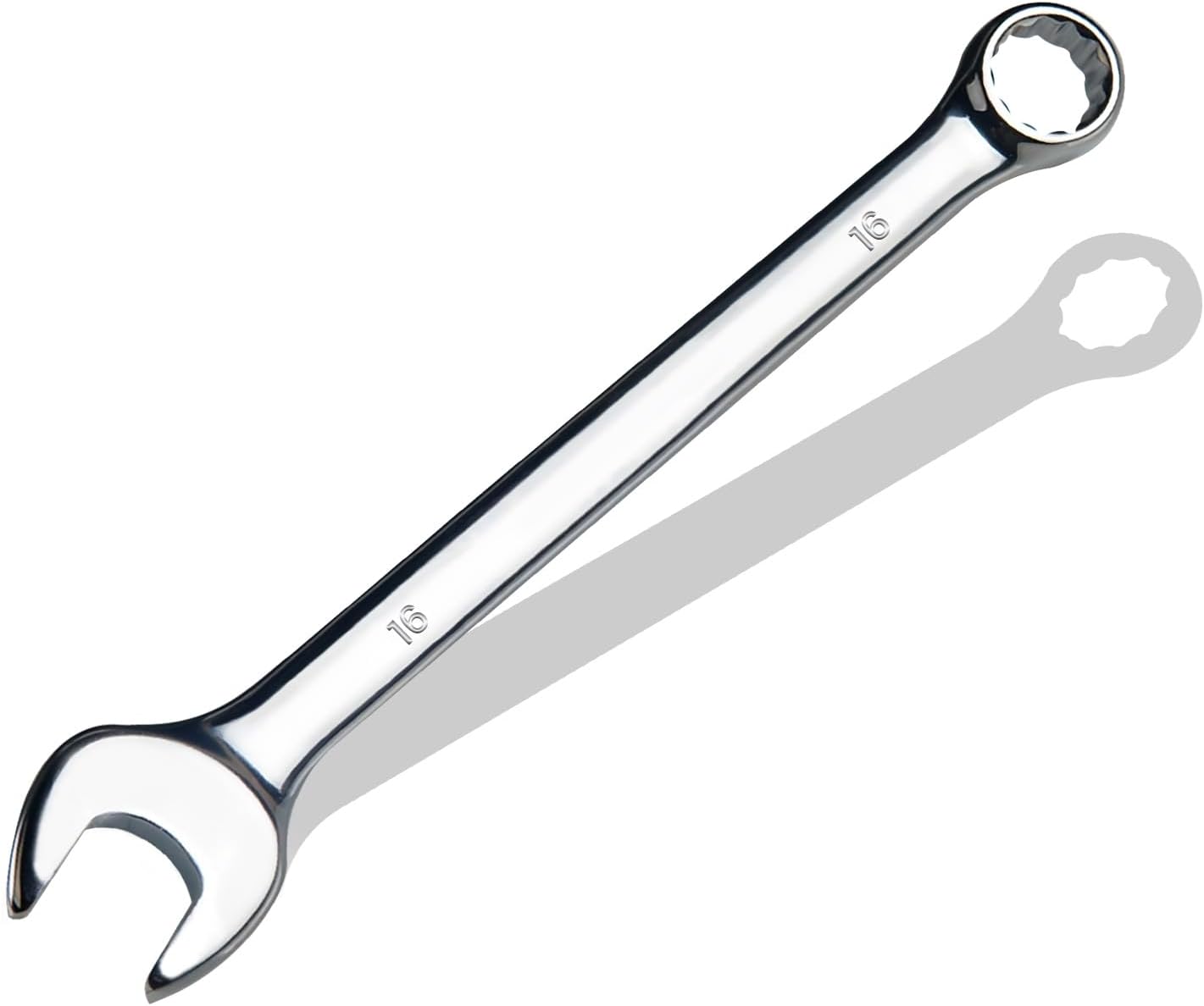 16mm Metric Combination Wrench, CR-V Steel with Mirror Polish, 12-Point Design, 15-Degree Offset, Perfect for Auto Repair, Household, Car & Truck Emergency