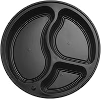 Vista 4 de TIYA - Contenedores de comida a granel de 45 onzas, paquete de 150 con tapas, recipientes redondos de 3 compartimentos para llevar, reutilizables