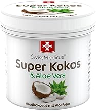 SwissMedicus Natural Super Coconut & Aloe Vera Rich Cream - Gentle, Moisturising Skin Care with Pure Coconut Oil - Perfect for Full Body Treatment - Hair - Face - Lips - 150 ml